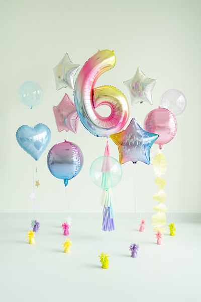 Fooliumpall number “0–9”, 86 cm, pastellvikerkaar - Image 5