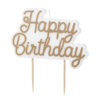 Happy Birthday sünnipäevaküünal kuldne