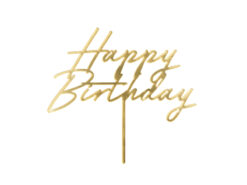 kuldne tordikaunistus Happy Birthday